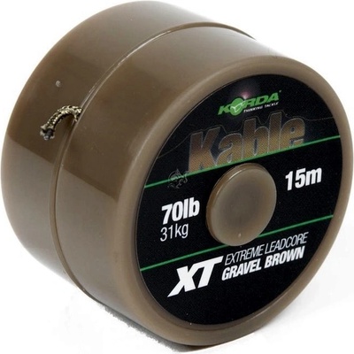 Korda olověná šňůra Kable XT Extreme Leadcore 15m 70lbs Gravel Brown – Zboží Mobilmania