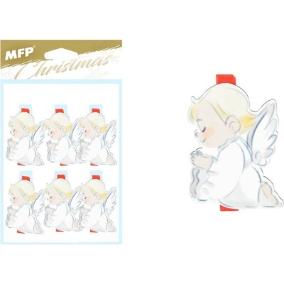 MFP 8886100 Kolíček dřevěný anděl 4,8cm/6ks