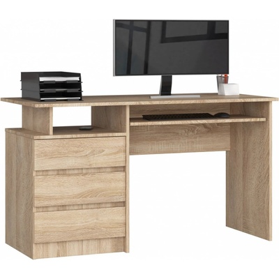 Ak furniture Volně stojící psací stůl CLP 135 cm dub sonoma