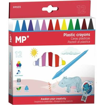Main Paper S.L. pastelky voskové Plastic crayons oboustranné sada 12 ks