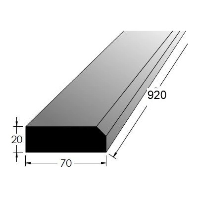 Dveřní práh s fazetou - BK 900x70 – Sleviste.cz