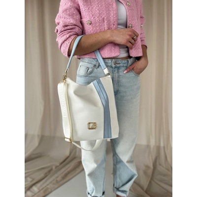 Laura Biaggi Biela kabelka na rameno DX-KB-219-white/BLUE