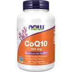 NOW NOW CoQ10 100mg with Hawthorn Berry, 180 Veg Capsules