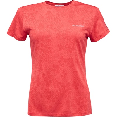 Columbia Dámske tričko Bluebird Canyon™ II SS Crew bledo červené
