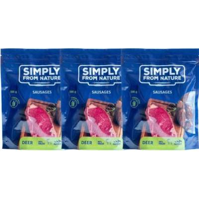 SIMPLY FROM NATURE Klobásky s jelením masem 3 x 200 g