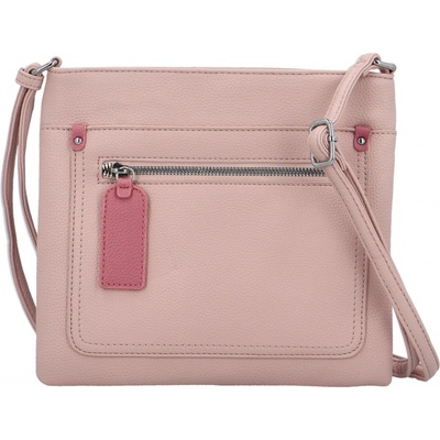 Stylová dámská koženková crossbody kabelka Walida růžová