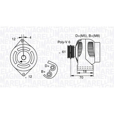 Alternátor MAGNETI MARELLI 063377005010