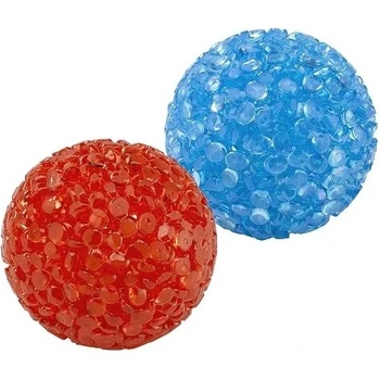 Ferplast Neon ball - Забавна играчка за котки, грапави силиконови топчета със звънче, 2 броя х 4 см