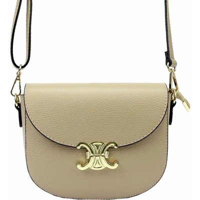 Luka dámska kožená taška cez rameno 20-065 DOLLARO dark beige