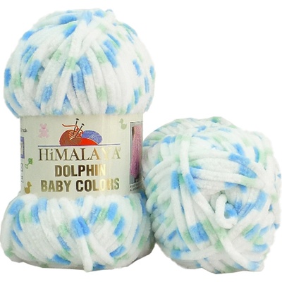 Himalaya příze Dolphin Baby Colors_80409 bílá, zelená, modrá