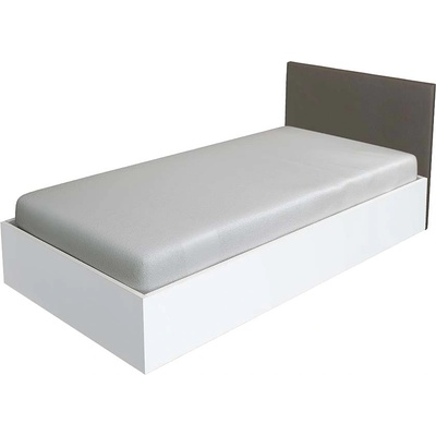 Bogdan Furniture G Легло Мебели Богдан модел BM-Kasa, Бяло с Тапицирана Сива табла