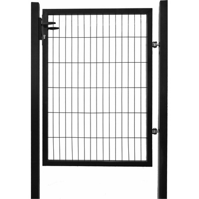 Bránka LIGHT šírka 100 cm, výška 180 cm, hranaté profily, povrchový zámok, antracitová šedá