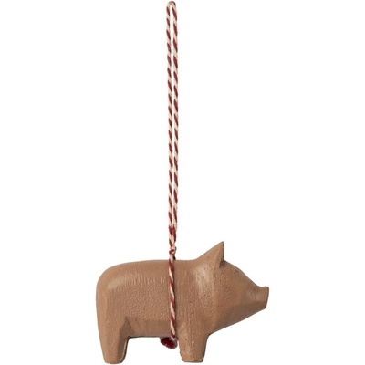 Maileg Vianočná drevená ozdoba prasiatko Old Rose