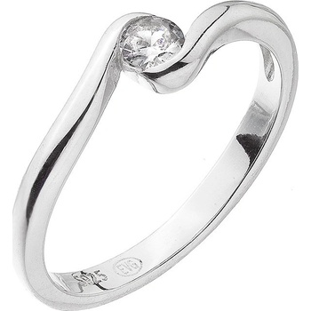 Evolution Group Stříbrný prsten s jedním zirkonem 15011.1