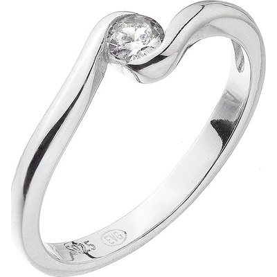 Evolution Group Stříbrný prsten s jedním zirkonem 15011.1