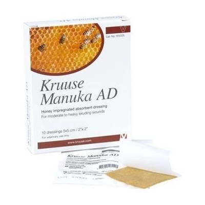 Manuka náplasť med AD, absorbujúce sterilné krytie Kruuse 5 x 5 cm