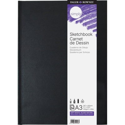 Daler-Rowney Simply Sketchbook Simply Скицник 54 A3 100 g Black (482154300)