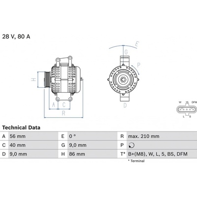 Alternátor BOSCH 0 986 049 320