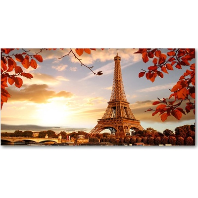 Fotoobraz na skle Eiffelova veža Paríž 100x50 cm