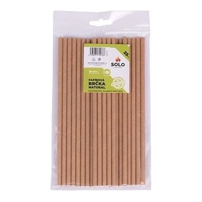 Solo Brčka papírová natural 20 x 0,6 cm 25 ks – Zboží Dáma