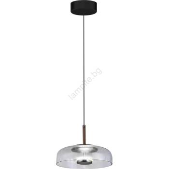 MILAGRO Led Пендел vetro led/6w/230v Ø 23 см сив/черен (mi2541)