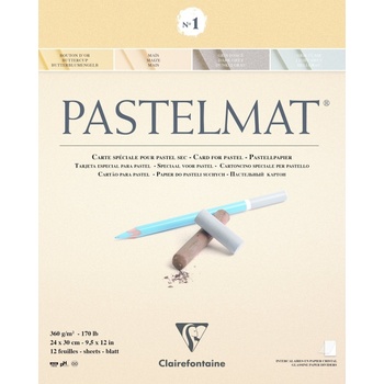 Clairefontaine Pastelmat Glued Pad N1 Скицник 12 24 x 30 cm 360 g (96017C)