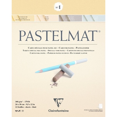 Clairefontaine Pastelmat Glued Pad N1 Скицник 12 24 x 30 cm 360 g (96017C)