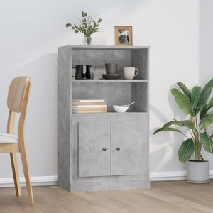 vidaXL Висок шкаф, бетонно сив, 60x35, 5x103, 5 см, инженерно дърво (816316)