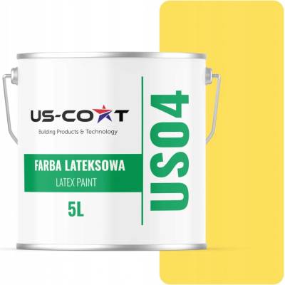 US-Coat Latexová farba na steny a stropy 5 l žltá hlboký mat