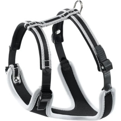 Ferplast - Ergocomfort XL - Регулируем нагръдник за кучета с мека подплата, гръдна обиколка 82-92 см. и вратна 64 до 74 см. - сиво черен