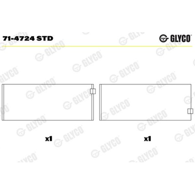 Ojniční ložisko GLYCO 71-4724 STD - sada