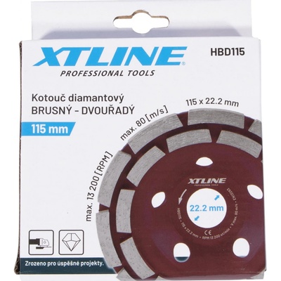 Xtline Kotúč diamantový brúsny dvojradový 150 mm HBD150