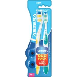Astera Четки за зъби Time Index, Soft, 2 броя