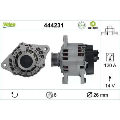 VALEO Alternátor VALEO RE-GEN REMANUFACTURED VA 444231