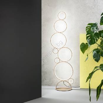 Ondaluce - Димируема LED подова лампа POIS LED/52W/230V, златна (OND0054)