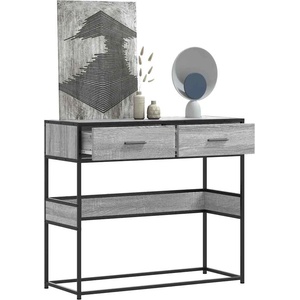 vidaXL Конзолна маса, сив сонома, 90x35x80 см, инженерно дърво (849177)