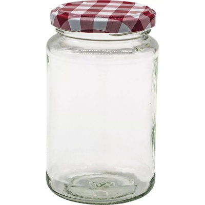 Gastro Zaváracie poháre skrutkovacie viečko kockovaný vzor 6 ks x 370ml