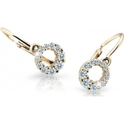 Cutie Diamonds trblietavé detské náušnice zo žltého zlata s briliantmi DC2154-10-00-X-1
