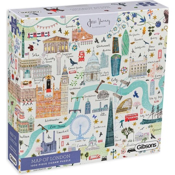 Gibsons Пъзел Gibsons от 1000 части - Карта на Лондон (G6606)