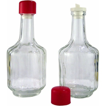 PRACTIC Skleněná karafa na koření, 150 ml, červené víčko transparentní