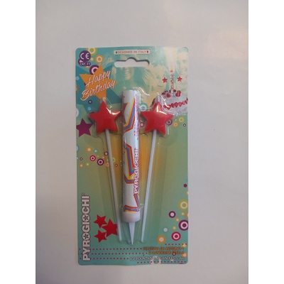 PyroMoravia Ledová fontána + 2 svíčky hvězdy Ledová fontána PPF01031-41119