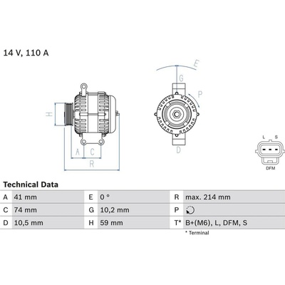 Generátor BOSCH 0 986 045 370