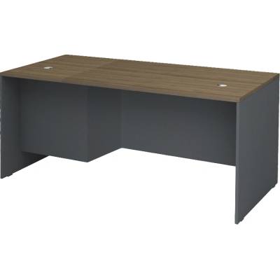 TopMebel Venturo TopMebel меламиново работно бюро в цвят антрацит/орех, размери 180 × 80 × 75 см
