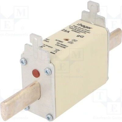 HAGER LNH1025M Pojistka: tavná; NH1C; průmyslová; 25A; 500VAC; gG