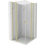 Mexen Mist L Duo душ кабина, отваряща се, 115 x 115 см, прозрачна, матово злато - 8A4L-115-115-55-00 (8A4L-115-115-55-00)