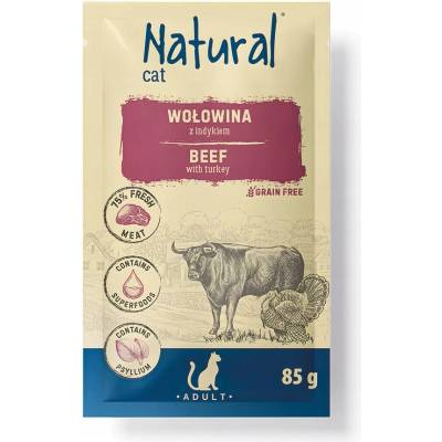 NATURAL Hovězí maso s krůtím masem 85 g