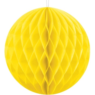PartyDeco Хартиена Топка за Декорация, Жълта, 10 см
