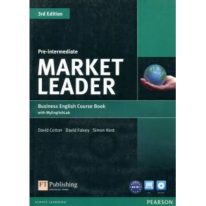 Market Leader 3rd Edition Pre-Intermediate Coursebook with DVD-ROM and MyEnglishLab Student online access code Pack | David Cotton, Simon Kent, David Falvey (2013)