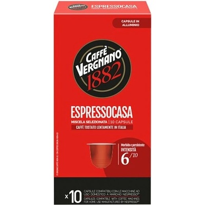 Caffè Vergnano 1882 Espressocasa kávová směs pražená mletá kapsle 10 x 5,5 g