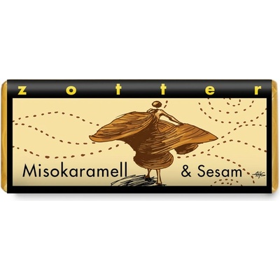 Zotter Bio plněná mléčná Miso karamel a sezam 70 g